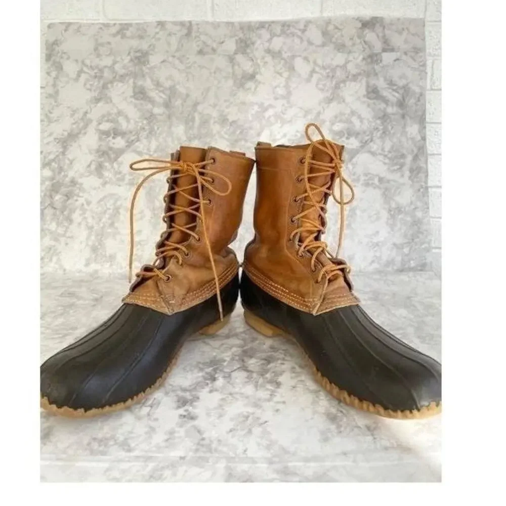 L.L. Bean Sherpa Lined Maine Hunting Duck Boots Sz 13 1960s Archival Vintage